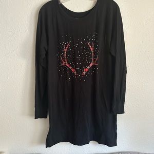 Victoria's Secret Black Long Sleeve Pajama Top Size S